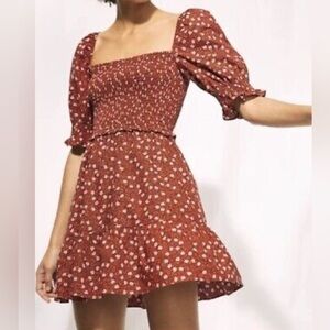 Aritzia “Angie” Floral Puff Sleeve Dress